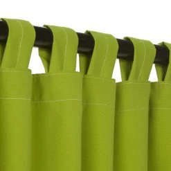 Sunbrella Canvas Macaw Green Outdoor Curtain With Grommets -Boutique Hammock Shop 0291 macaw green tab xx
