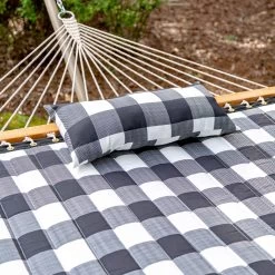 Deluxe 52'' Quilted Fabric Hammock With Patented KD Space Saving Hammock Stand And Pillow Combo - Buffalo Plaid 11 Deluxe 52'' Quilted Fabric Hammock With Patented KD Space Saving Hammock Stand And Pillow Combo - Buffalo Plaid -Boutique Hammock Shop 0v3a7485 xx