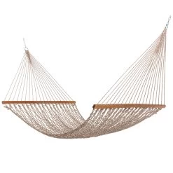 DURACORDĀ® Single Original Rope Hammock - Antique Brown Oatmeal Heirloom Tweed