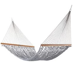 DURACORD® Single Original Rope Hammock - Navy Oatmeal Heirloom Tweed
