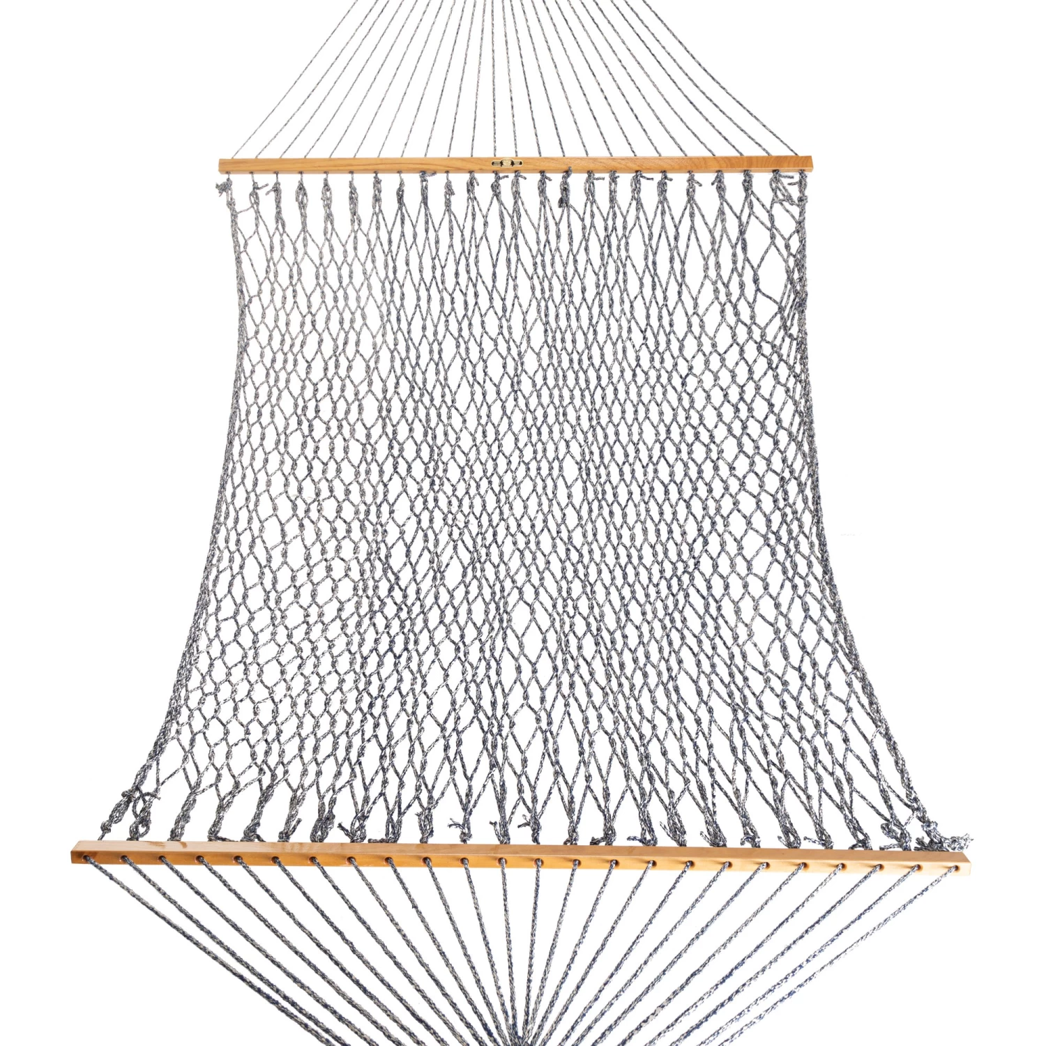 DURACORD® Single Original Rope Hammock - Navy Oatmeal Heirloom Tweed 4 DURACORD® Single Original Rope Hammock - Navy Oatmeal Heirloom Tweed - Image 2