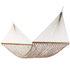 DURACORDĀ® Large Original Rope Hammock - Antique Brown Oatmeal Heirloom Tweed
