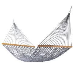 DURACORDĀ® Large Original Rope Hammock - Navy Oatmeal Heirloom Tweed