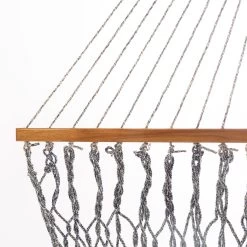 DURACORD® Large Original Rope Hammock - Navy Oatmeal Heirloom Tweed -Boutique Hammock Shop 13dcotnv studio4 xx
