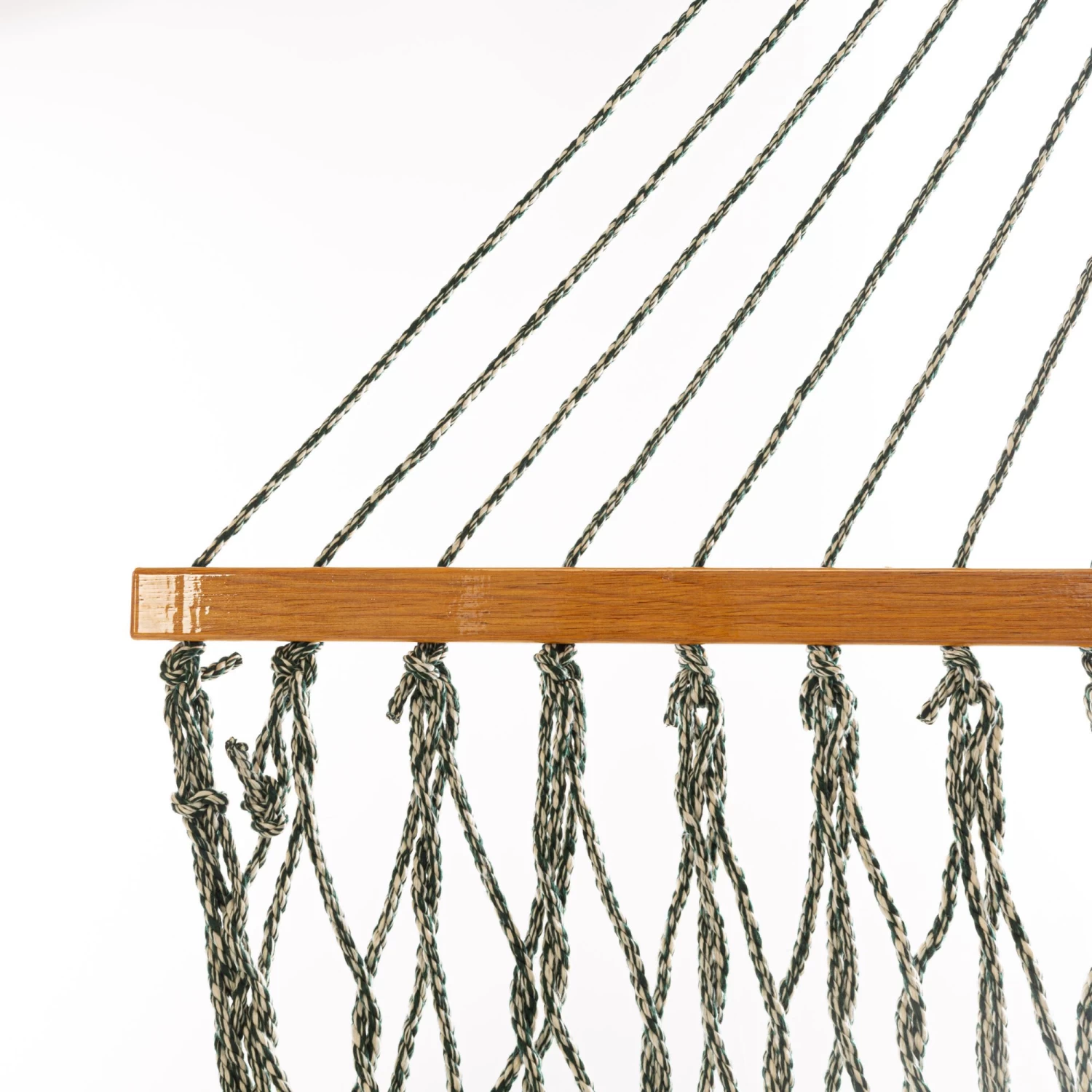 DURACORD® Deluxe Original Rope Hammock - Green Oatmeal Heirloom Tweed 6 DURACORD® Deluxe Original Rope Hammock - Green Oatmeal Heirloom Tweed - Image 4