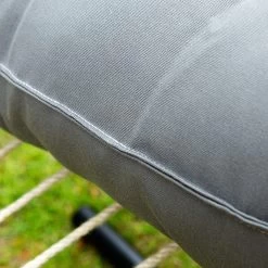 Long Sunbrella Hammock Pillow - Canvas Charcoal -Boutique Hammock Shop b ch long detail2 lifestyle xx