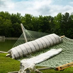 Long Sunbrella Hammock Pillow - Cove Pebble