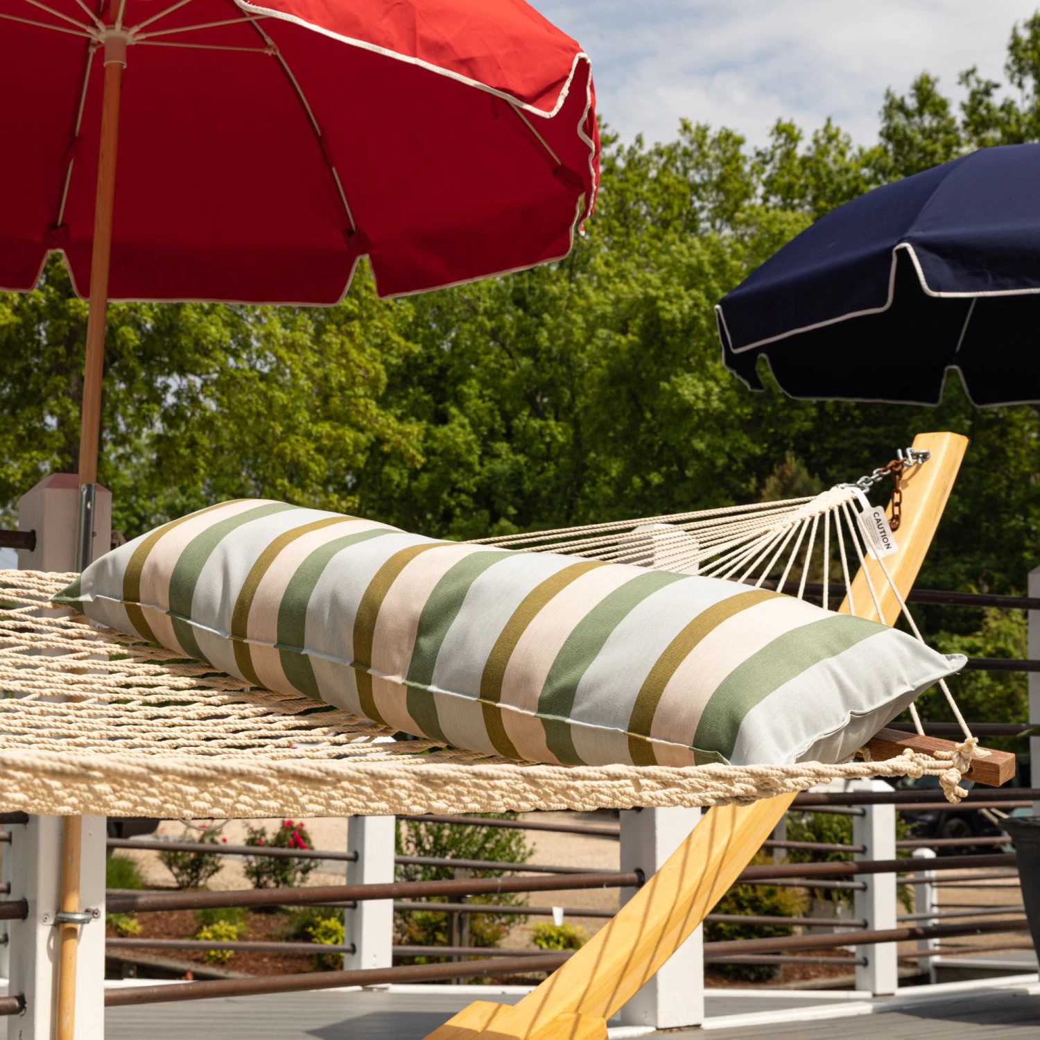 Long Plush Sunbrella® Hammock Pillow - Gateway Aloe 3 Long Plush Sunbrella® Hammock Pillow - Gateway Aloe