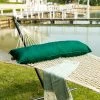 Long Plush Sunbrella® Hammock Pillow - Green -Boutique Hammock Shop b gr long lifestyle xx