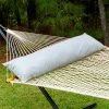 Long Sunbrella Hammock Pillow - Canvas Granite -Boutique Hammock Shop b gra long main lifestyle xx