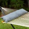Long Plush Sunbrella Hammock Pillow - Cast Slate -Boutique Hammock Shop b slt long main lifestyle xx