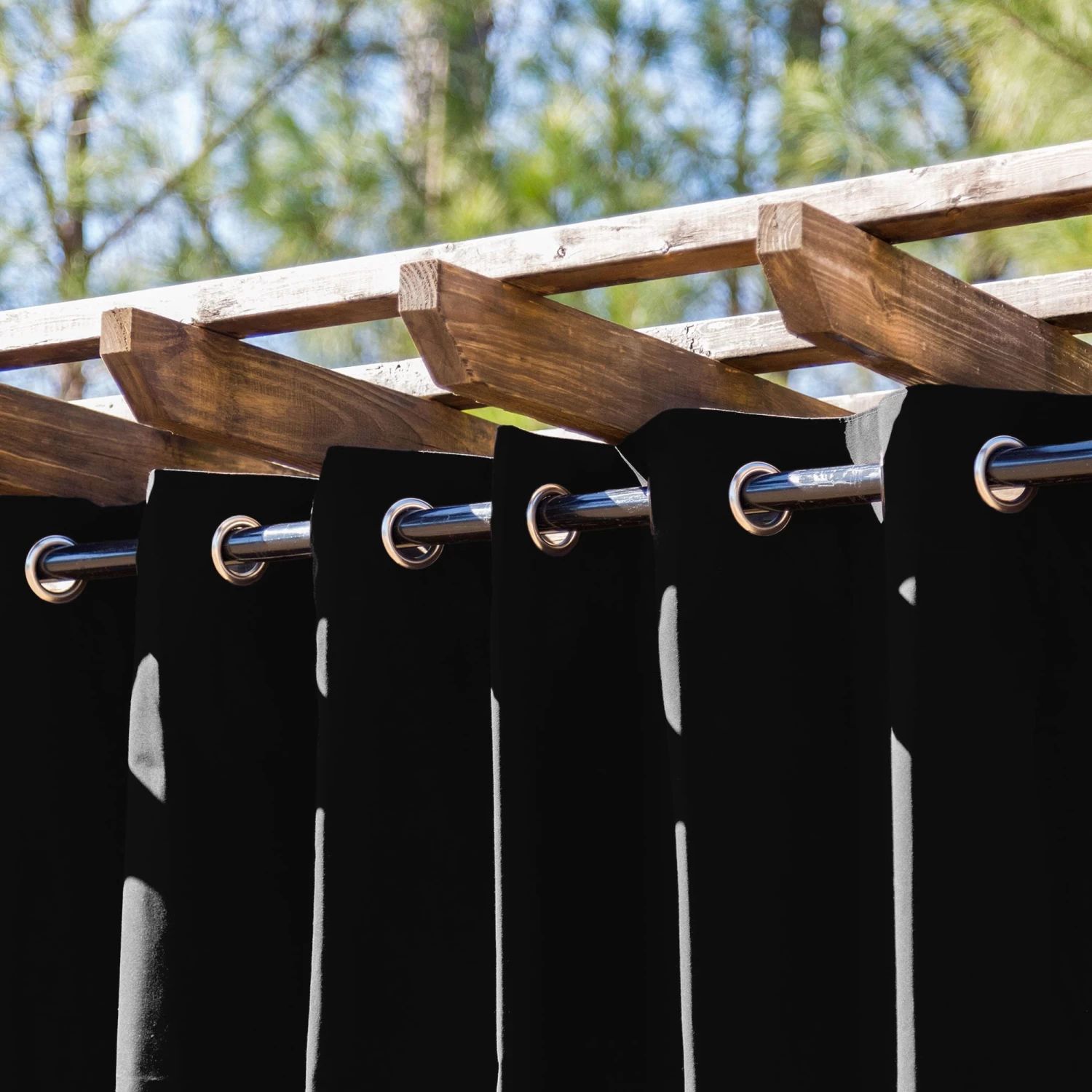 Nero Extra Wide Outdoor Curtain 3 Nero Extra Wide Outdoor Curtain