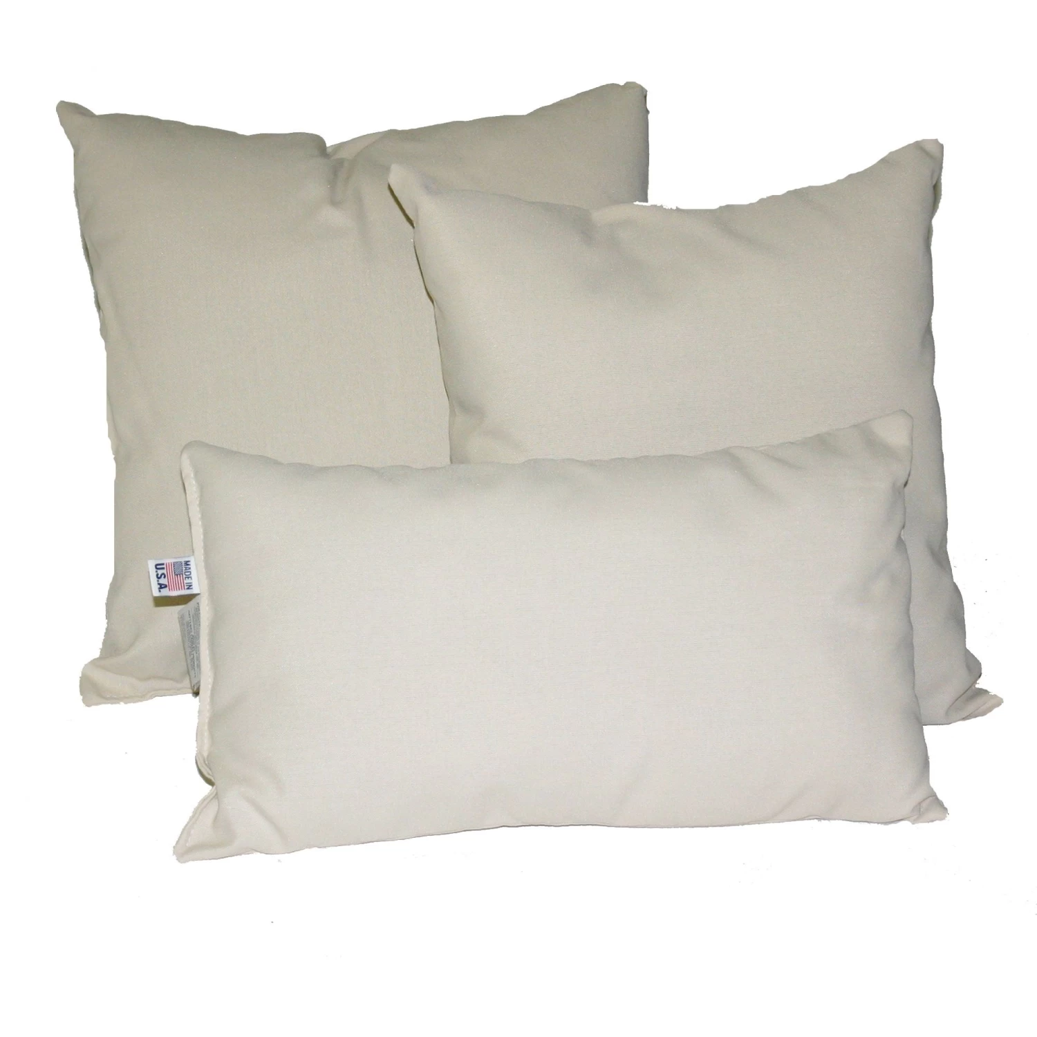 Oatmeal Sunbrella Outdoor Throw Pillow 4 Oatmeal Sunbrella Outdoor Throw Pillow - Image 2