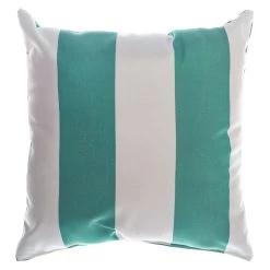 Resort Stripe Jade Sunbrella Outdoor Throw Pillow