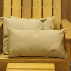 Tan Sunbrella Outdoor Throw Pillow 19 In. X 10 In. Rectangle/Lumbar