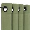 Sunbrella Canvas Fern Outdoor Curtain With Grommets -Boutique Hammock Shop canvas fern angled xx