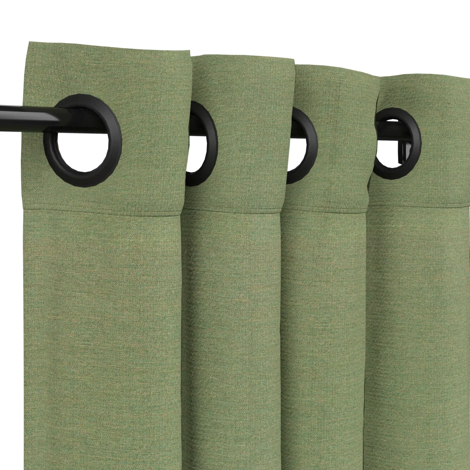 Sunbrella Canvas Fern Outdoor Curtain With Grommets 3 Sunbrella Canvas Fern Outdoor Curtain With Grommets
