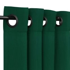 Sunbrella Canvas Forest Green Outdoor Curtain With Grommets