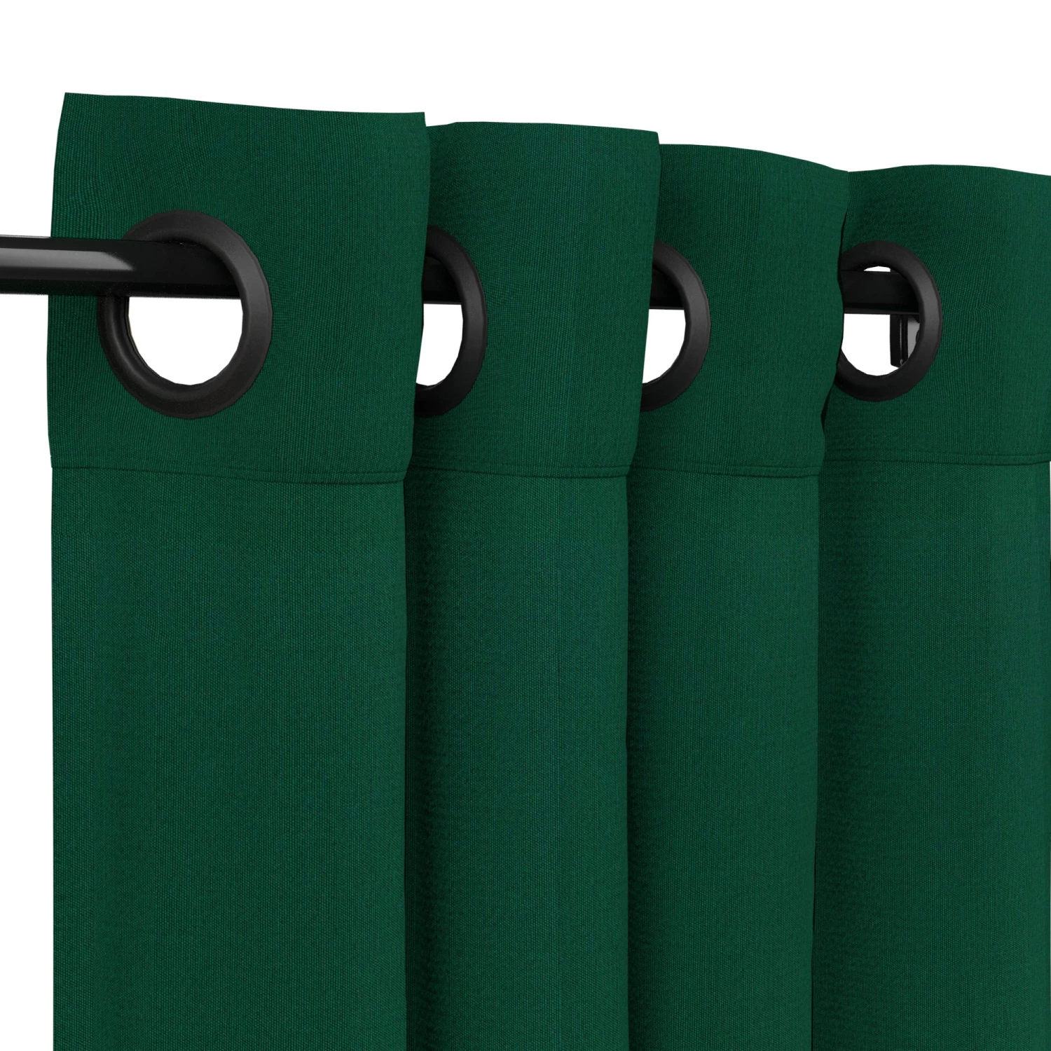 Sunbrella Canvas Forest Green Outdoor Curtain With Grommets 3 Sunbrella Canvas Forest Green Outdoor Curtain With Grommets