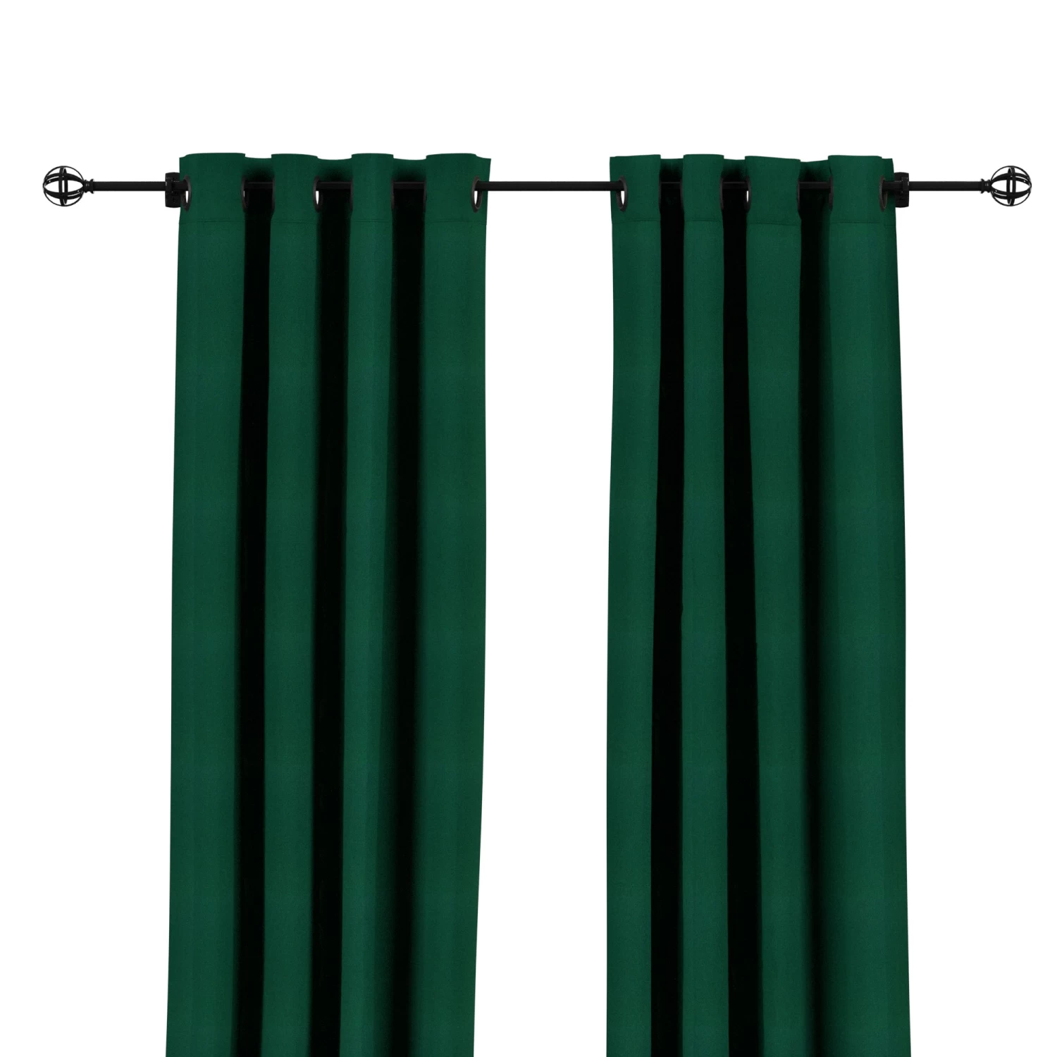 Sunbrella Canvas Forest Green Outdoor Curtain With Grommets 6 Sunbrella Canvas Forest Green Outdoor Curtain With Grommets - Image 4