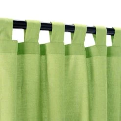 Sunbrella Canvas Ginkgo Outdoor Curtain With Grommets -Boutique Hammock Shop canvas gingko tab xx