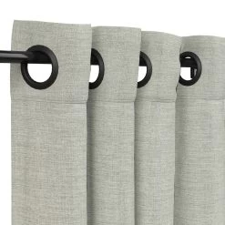 Sunbrella Canvas Granite Outdoor Curtain With Grommets