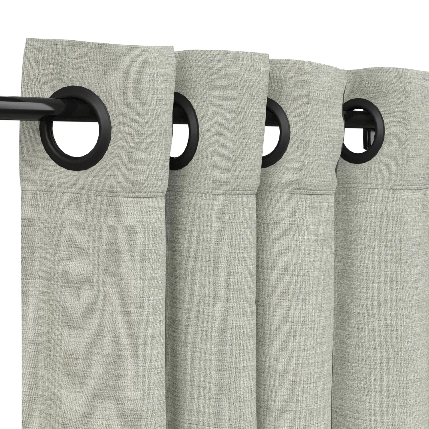 Sunbrella Canvas Granite Outdoor Curtain With Grommets 3 Sunbrella Canvas Granite Outdoor Curtain With Grommets