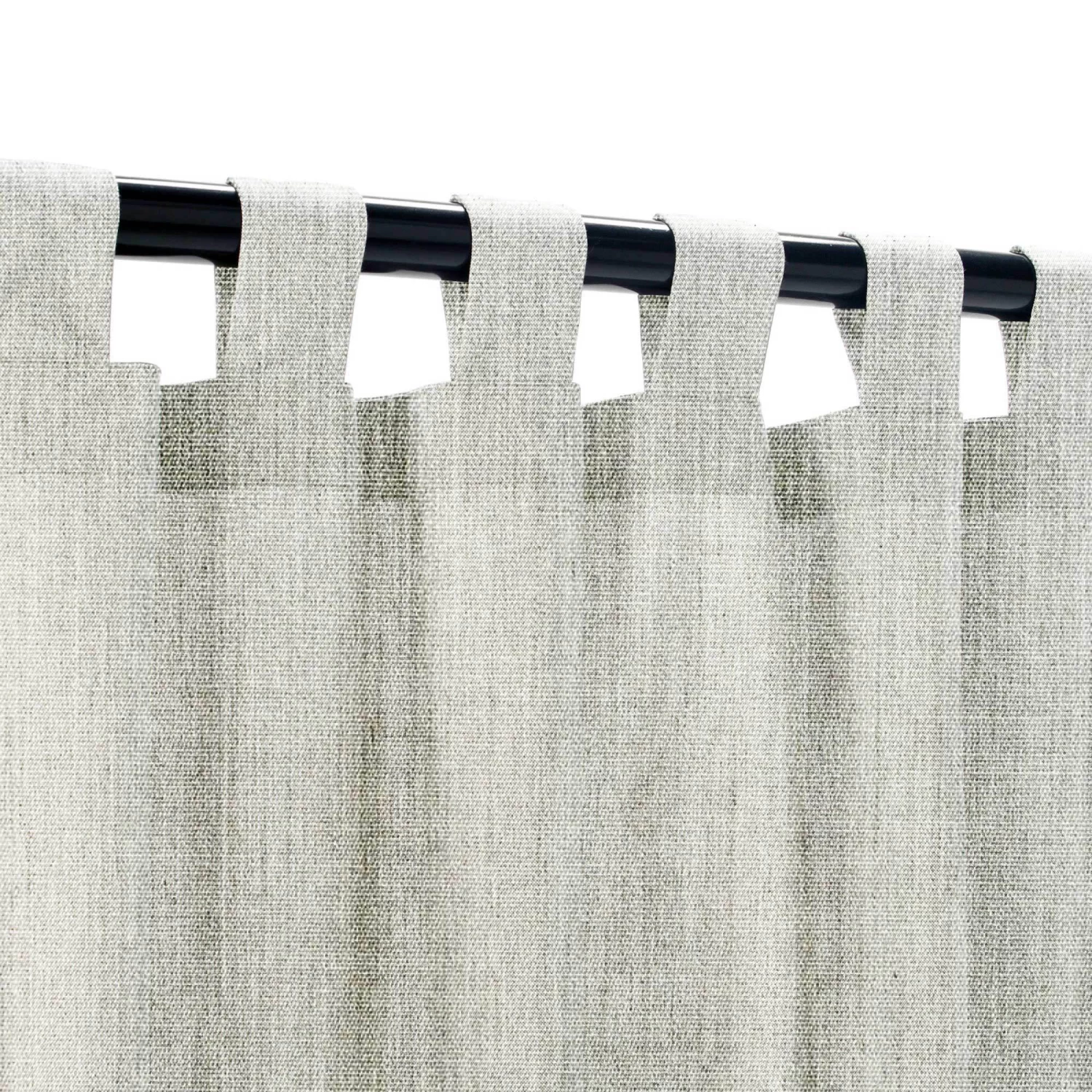 Sunbrella Canvas Granite Outdoor Curtain With Grommets 5 Sunbrella Canvas Granite Outdoor Curtain With Grommets - Image 3