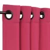 Sunbrella Canvas Hot Pink Outdoor Curtain With Grommets 1 Sunbrella Canvas Hot Pink Outdoor Curtain With Grommets -Boutique Hammock Shop canvas hot pink angled xx
