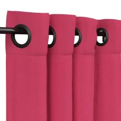 Sunbrella Canvas Hot Pink Outdoor Curtain With Grommets
