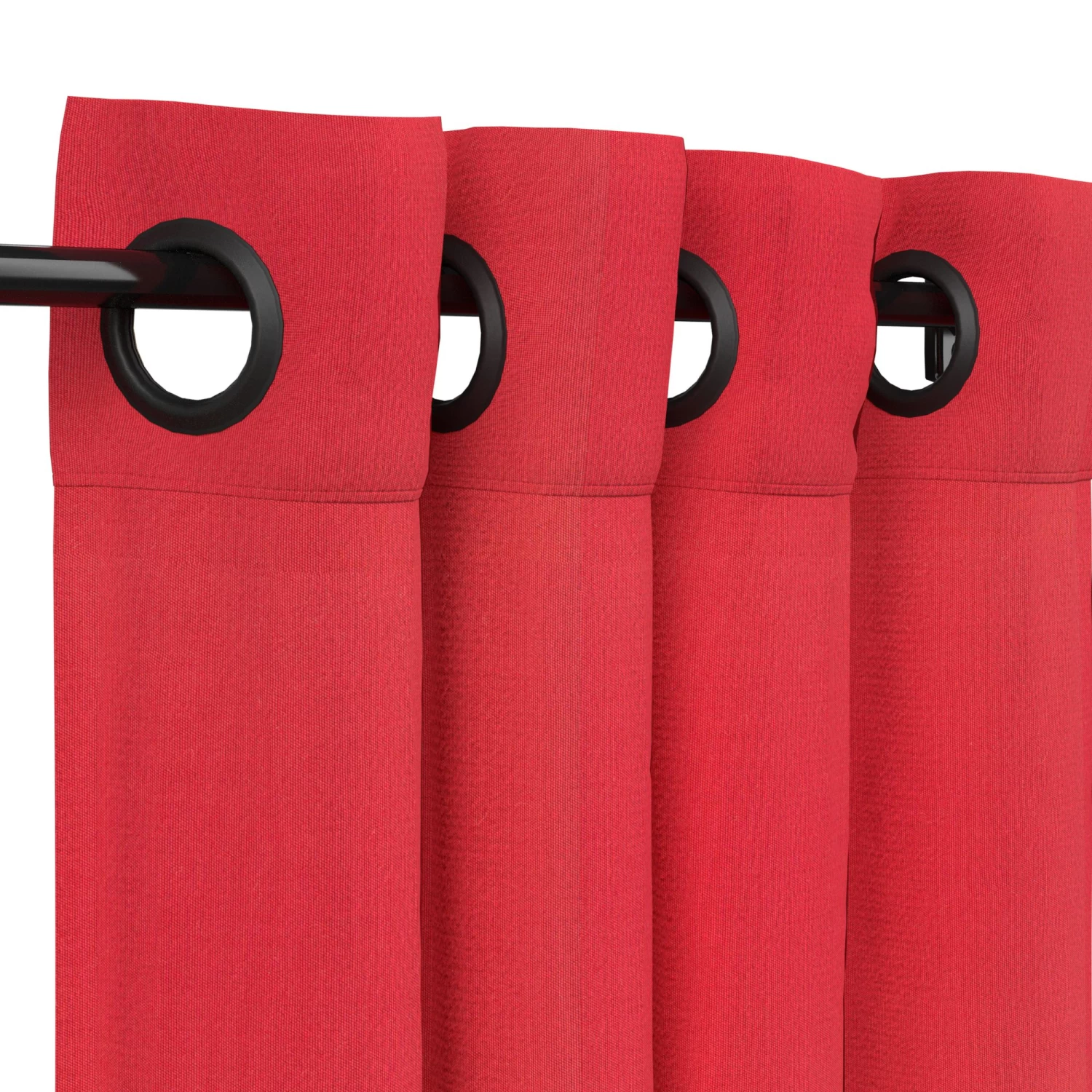 Sunbrella Canvas Logo Red Outdoor Curtain With Grommets 3 Sunbrella Canvas Logo Red Outdoor Curtain With Grommets