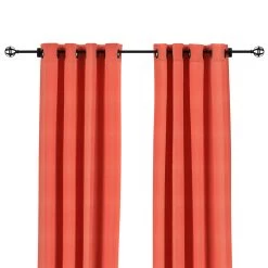 Sunbrella Canvas Melon Outdoor Curtain With Grommets -Boutique Hammock Shop canvas melon front xx