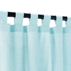 Sunbrella Canvas Mineral Blue Outdoor Curtain With Grommets -Boutique Hammock Shop canvas mineral blue tab xx