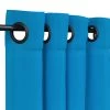 Sunbrella Canvas Pacific Blue Outdoor Curtain With Grommets -Boutique Hammock Shop canvas pacific blue angled xx