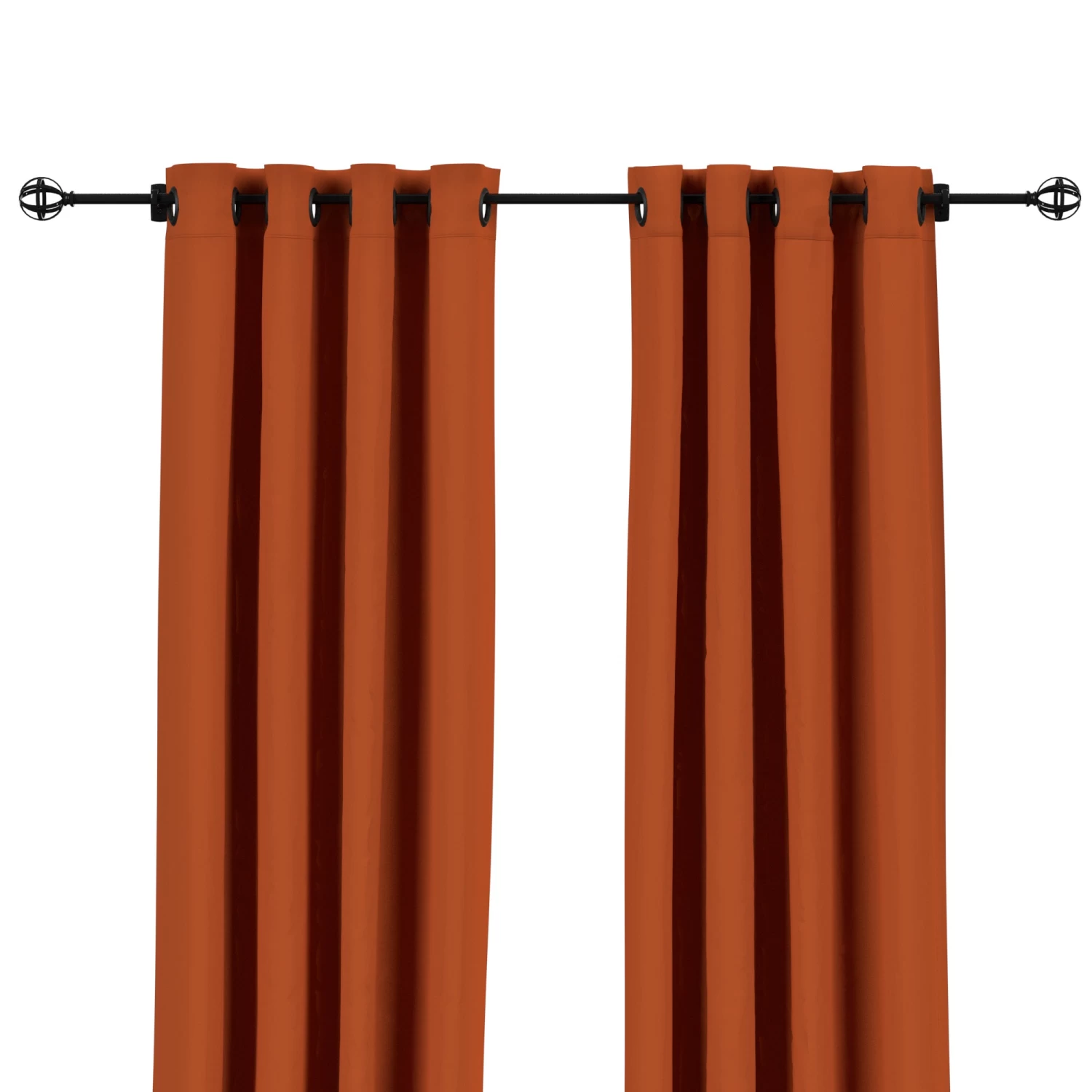 Sunbrella Canvas Rust Outdoor Curtain 4 Sunbrella Canvas Rust Outdoor Curtain - Image 2