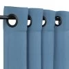 Sunbrella Canvas Sapphire Blue Outdoor Curtain With Grommets