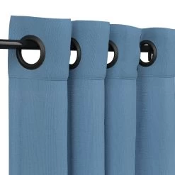 Sunbrella Canvas Sapphire Blue Outdoor Curtain With Grommets