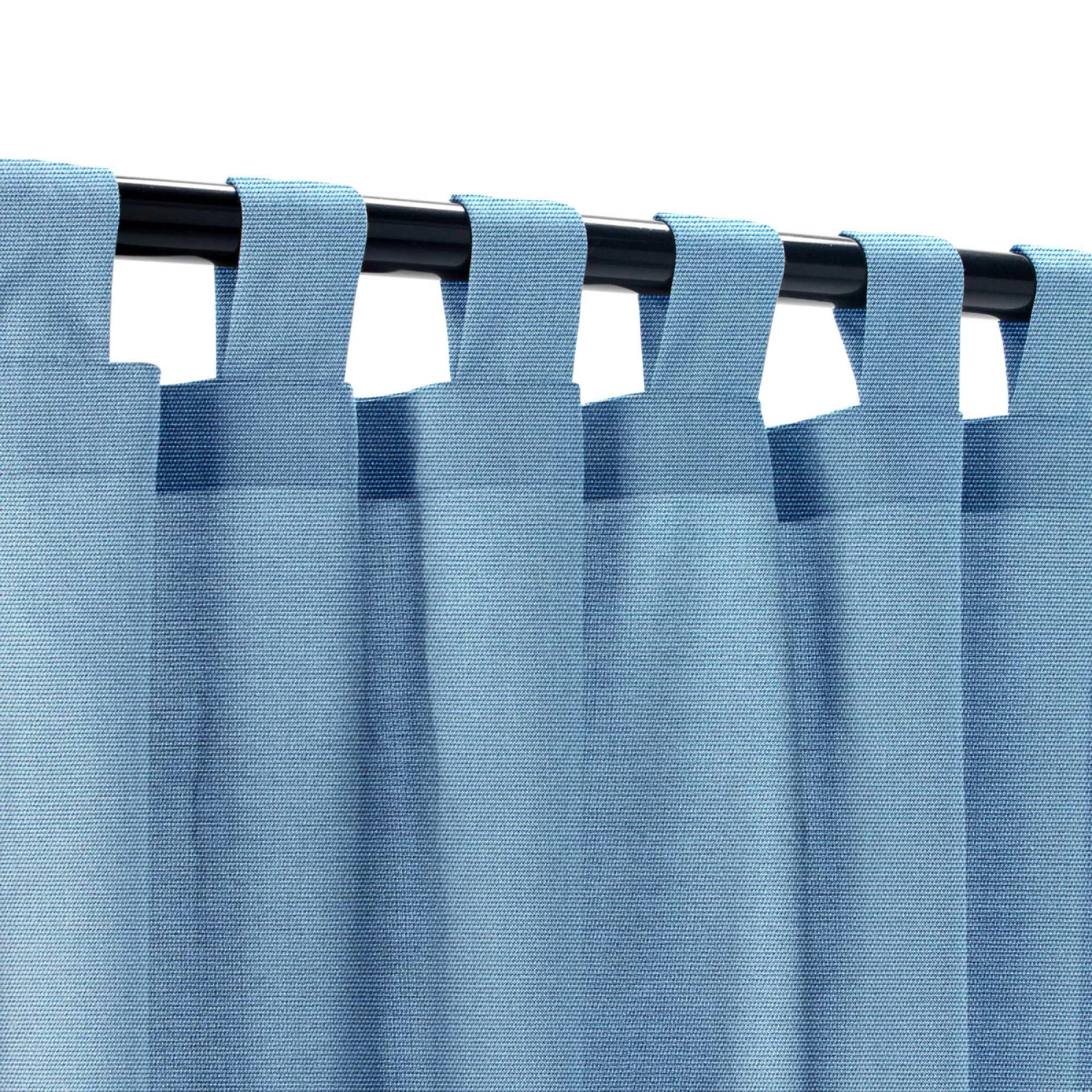 Sunbrella Canvas Sapphire Blue Outdoor Curtain With Grommets 5 Sunbrella Canvas Sapphire Blue Outdoor Curtain With Grommets - Image 3