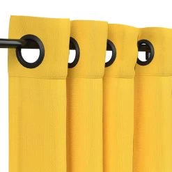 Sunbrella Canvas Sunflower Outdoor Curtain With Grommets