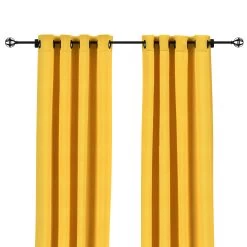 Sunbrella Canvas Sunflower Outdoor Curtain With Grommets -Boutique Hammock Shop canvas sunflower front xx