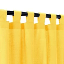 Sunbrella Canvas Sunflower Outdoor Curtain With Grommets -Boutique Hammock Shop canvas sunflower yellow tab xx