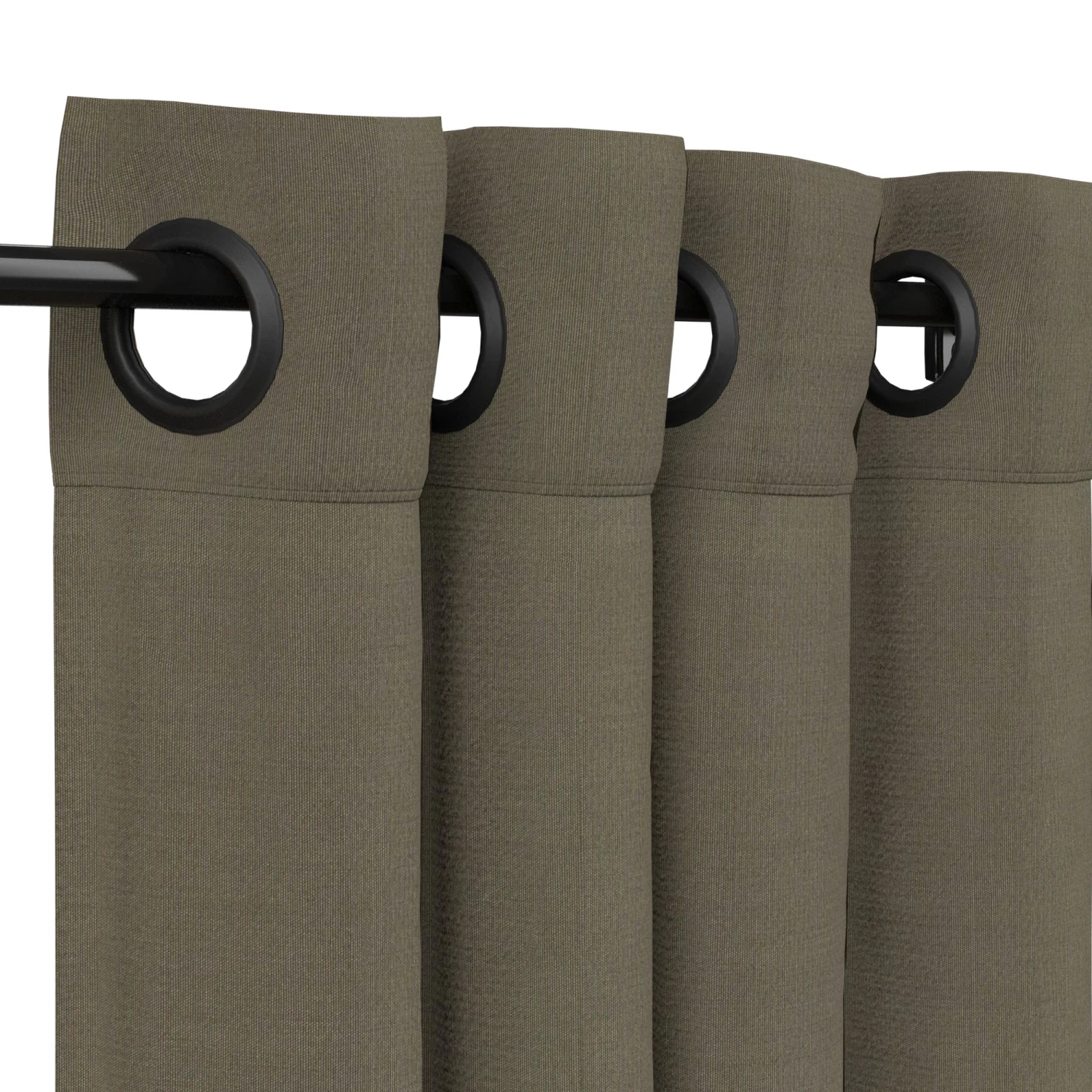 Sunbrella Canvas Taupe Outdoor Curtain With Grommets 3 Sunbrella Canvas Taupe Outdoor Curtain With Grommets