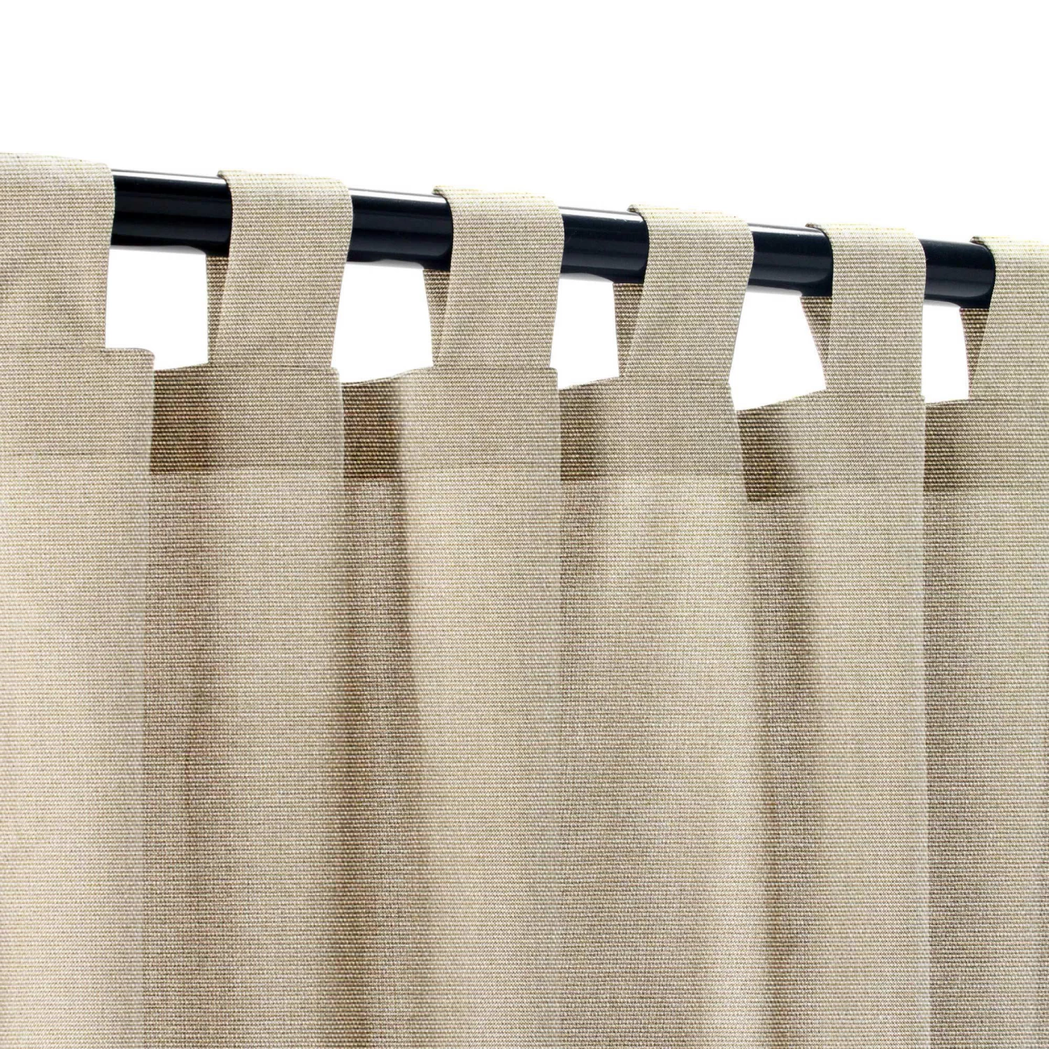 Sunbrella Canvas Taupe Outdoor Curtain With Grommets 5 Sunbrella Canvas Taupe Outdoor Curtain With Grommets - Image 3