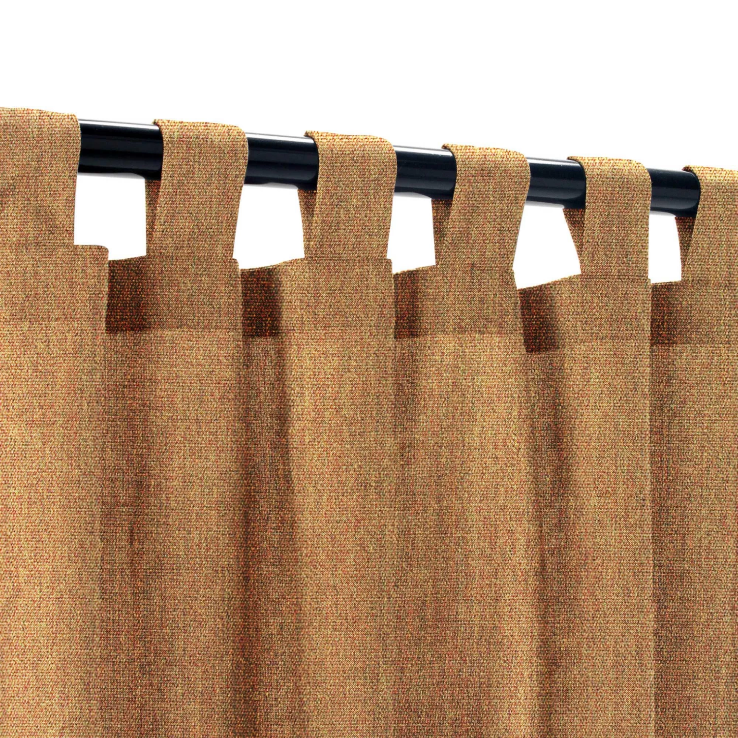 Sunbrella Canvas Teak Outdoor Curtain With Grommets 5 Sunbrella Canvas Teak Outdoor Curtain With Grommets - Image 3
