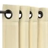 Sunbrella Canvas Vellum Outdoor Curtain With Nickel Grommets 2 Sunbrella Canvas Vellum Outdoor Curtain With Nickel Grommets -Boutique Hammock Shop canvas vellum angled xx