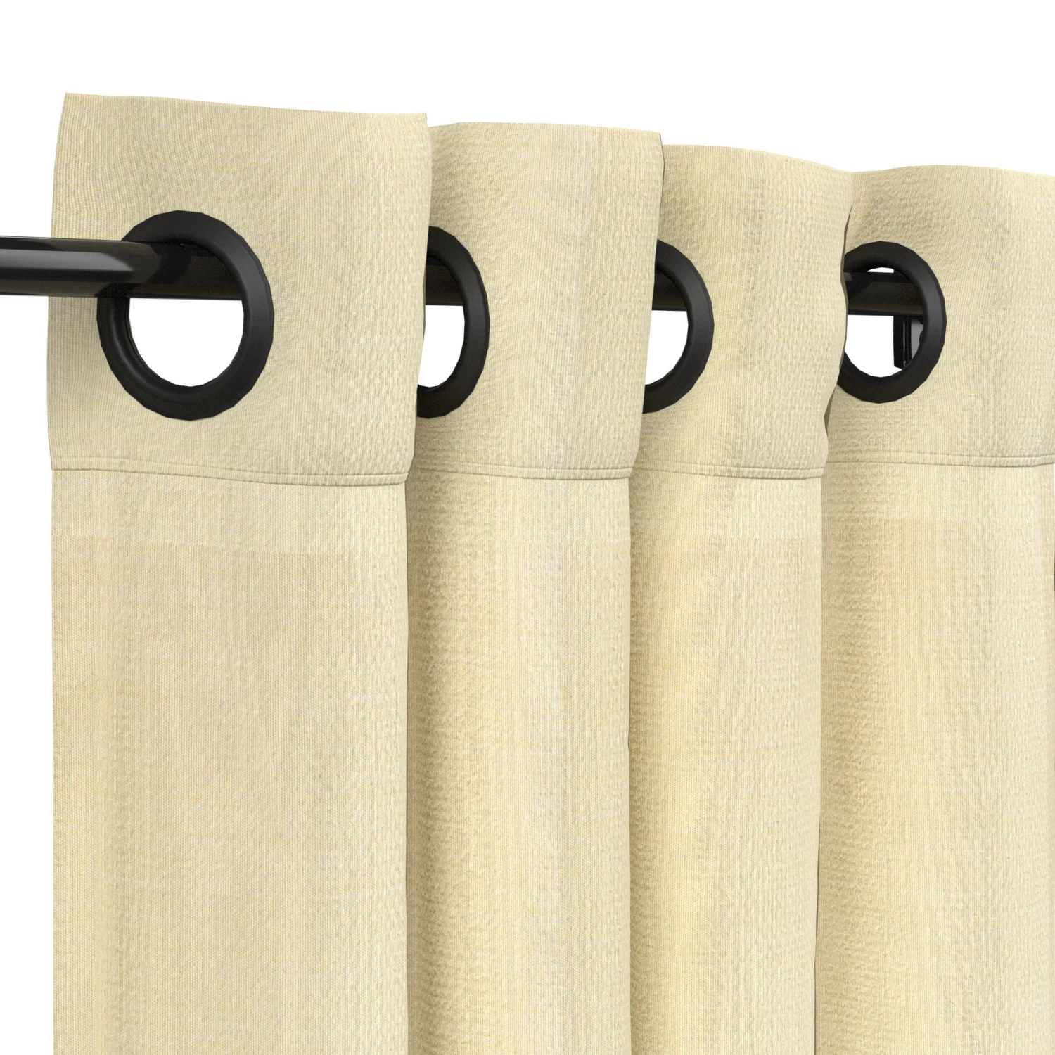Sunbrella Canvas Vellum Outdoor Curtain With Nickel Grommets 3 Sunbrella Canvas Vellum Outdoor Curtain With Nickel Grommets