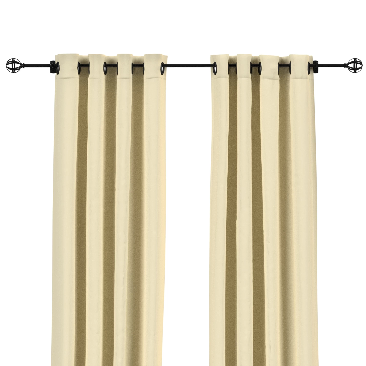 Sunbrella Canvas Vellum Outdoor Curtain With Nickel Grommets 5 Sunbrella Canvas Vellum Outdoor Curtain With Nickel Grommets - Image 3