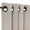 Sunbrella Cast Silver Outdoor Curtain With Grommets 2 Sunbrella Cast Silver Outdoor Curtain With Grommets -Boutique Hammock Shop cast silver angled xx