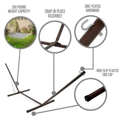 Deluxe 52'' Quilted Fabric Hammock With Patented KD Space Saving Hammock Stand And Pillow Combo - Medallion 16 Deluxe 52'' Quilted Fabric Hammock With Patented KD Space Saving Hammock Stand And Pillow Combo - Medallion -Boutique Hammock Shop comboqp18bronzegraphics xx