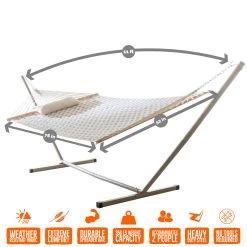 Deluxe 52'' Quilted Fabric Hammock With Patented KD Space Saving Hammock Stand And Pillow Combo - Chevron 9 Deluxe 52'' Quilted Fabric Hammock With Patented KD Space Saving Hammock Stand And Pillow Combo - Chevron -Boutique Hammock Shop comboqp18chv graphic xx